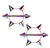 PVD Rainbow Spike Nipple Ring