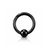 Black Hinged Captive Bead Ring