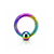 Rainbow Hinged Captive Bead Ring