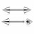Spike End Straight Barbells Piercings