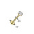 20G Prong Diamond Gems Labret Flat Back Studs