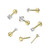 14K Gold Prong Diamond Labret Studs