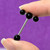 Spinner Black Acrylic Ball Tongue Barbells Rings
