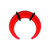 Red Acrylic C Shaped Tapers Septum Pincher