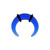 Blue Acrylic Pincher C Shaped Tapers Septum Piercing