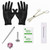 Pink CZ Flat Back Labret Studs Professional Piercing Kit