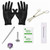 Purple CZ Flat Back Labret Studs Professional Piercing Kit