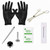 Black CZ Flat Back Labret Studs Professional Piercing Kit