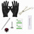 Burgundy CZ Flat Back Labret Studs Professional Piercing Kit