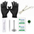 Green CZ Flat Back Labret Studs Piercing Kit