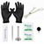 Black CZ Flat Back Labret Studs Piercing Kit