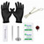 Red CZ Flat Back Labret Studs Piercing Kit