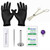 Purple CZ Flat Back Labret Studs Piercing Kit