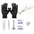 Aqua CZ Flat Back Labret Studs Professional Piercing Kit