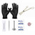 Pink CZ Flat Back Labret Studs Professional Piercing Kit