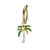 PVD Gold Palm Tree CZ Hinged Belly Rings