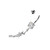 Externally Threaded Crescent Moon Star CZ Dangle Belly Rings