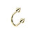 PVD Gold Threadless Push In Spike U Hoops Earrings