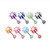 Silicone Spikey Ball Candy Stripe Tongue Barbell