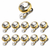 22PCS PVD Gold Clear CZ Top Steel Dermal Anchor Base