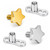 Titanium Flat Star Tops Dermal Base Piercings