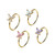 PVD Gold Prong CZ Butterfly Bendable Hoop