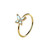 Aurora Borealis CZ Butterfly Bendable Hoop Ring