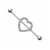 Paved CZ Heart Industrial Barbells