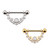 Moon Opal Bezel CZ Nipple Barbell