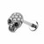 Surgical Steel Skull Labret Flat Back Stud