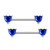 Blue Heart CZ Nipple Barbell Ring