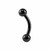 14G PVD Black Ball Curved Barbell Piercing Jewelry