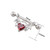 14G Heart CZ Devil Bat Wing Nipple Shield Barbell