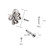 Threadless Push In 3D Octopus CZ Flat Back Labret Stud