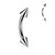 Titanium Spike Top Curved Barbell Piercing