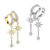 Starburst Double Row Paved CZ Hoop Earrings