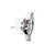 14G Red CZ Spider Clicker Belly Ring