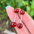 14G Red Carnelian Stone Ball Nipple Barbell