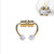 PVD Gold Ferido Ball Magnetic Septum Ring