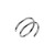 Silver Titanium Double Spiral Nose Hoop Ring
