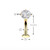 14G Prong CZ Flat Back Curved Barbell Piercing
