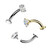Prong CZ Flat Back Curved Barbell