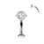 Titanium Prong CZ Top Down Floating Belly Ring Piercing