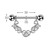 14G Filigree Heart Prong CZ Dangle Nipple Barbell