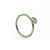 Anodized Titanium Bendable Nose Hoop Ring with Flower Design and Cubic Zirconia Stone 20G