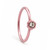 Rose Pink CZ Flower Bendable Hoop Ring