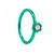 Neon Green CZ Flower Bendable Hoop Ring
