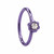 Purple CZ Flower Bendable Hoop Ring
