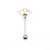 Barbell Cartilage / Eyebrow Ring / Tragus Earring Flower Design with Jewel