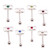 Triple Moon Symbol Eyebrow Barbells